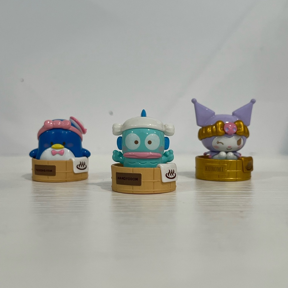3PC Kuromi, Tuxedo Sam, and Hangyodon | Hot Spring Blind Bag Series | Sanrio